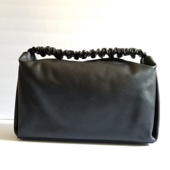 Alexander Wang Large Scrunchie Leather Top Handle Bag Black - Picture 6 of 15
